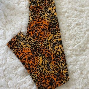 LuLaRoe Tween Halloween Skull Leggings NWOT